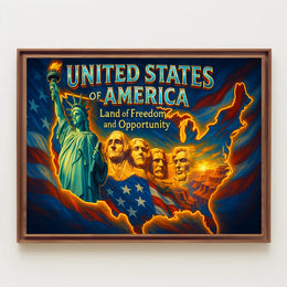United States Travel Poster: Land of Freedom
