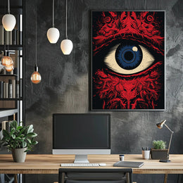 Eye of Observation: Surreal Intricate Abstract Artistic Poster