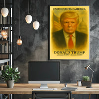 Donald Trump 45th President of the United States Vintage Watercolor Poster