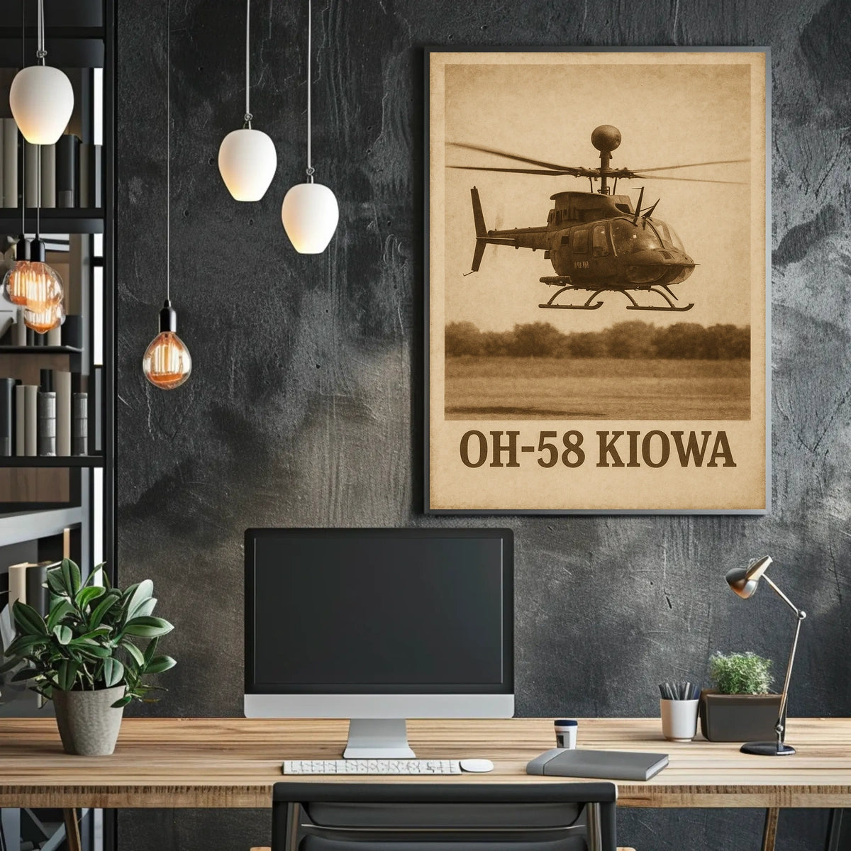 Oh-58 Kiowa Helicopter Poster