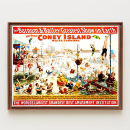 The Great Coney Island Water Carnival Poster