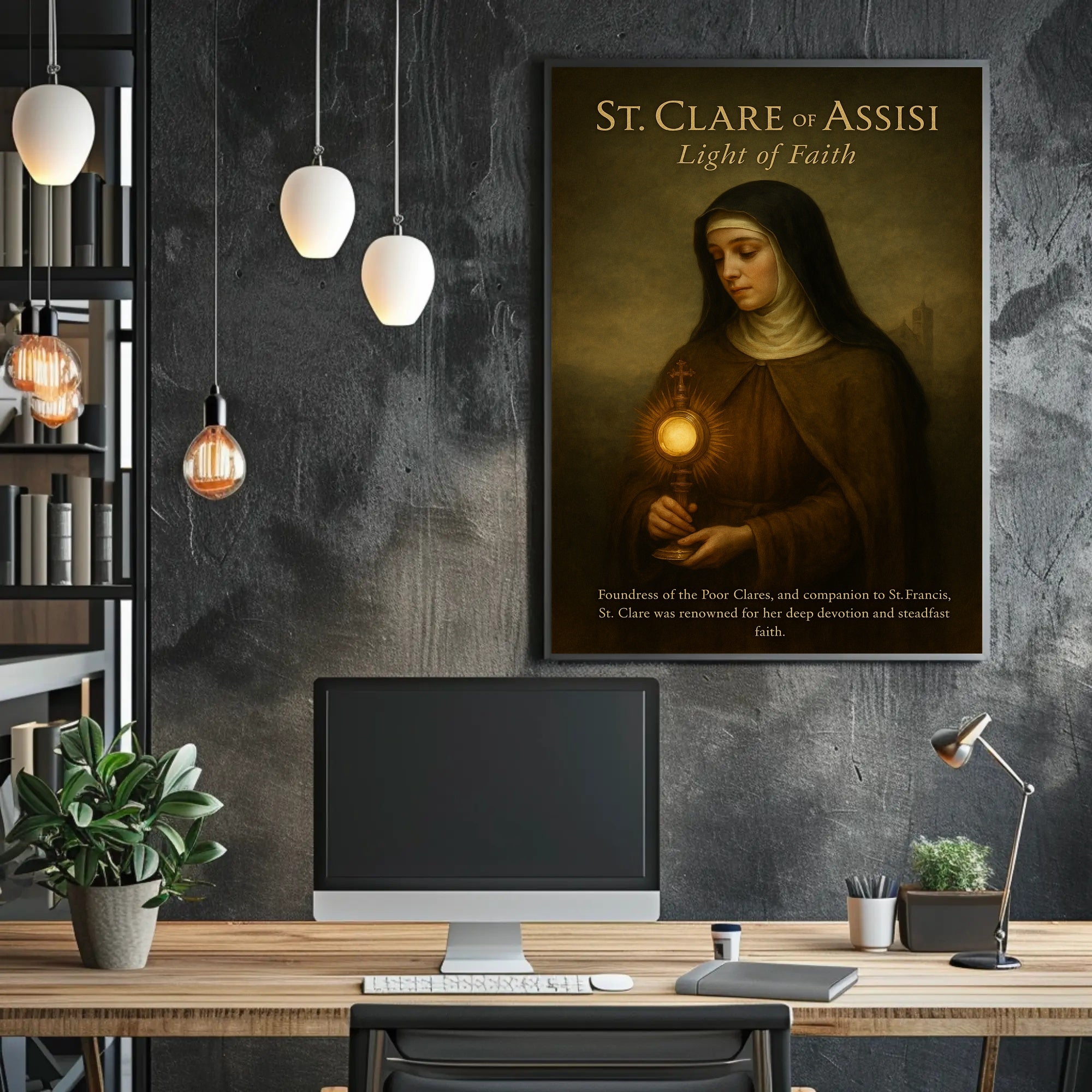 St. Clare Of Assisi Light Of Faith Poster