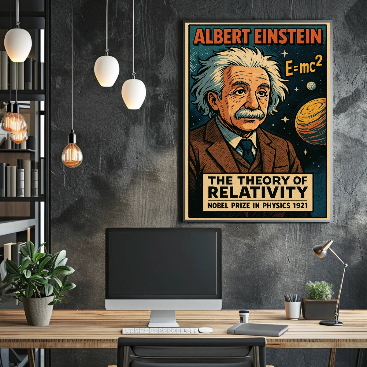 Einstein Relativity Cosmic Science Collector Poster