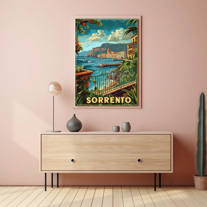 Sorrento Italy Amalfi Coast Seaside Travel Poster