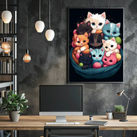 Basket Of Kittens Poster