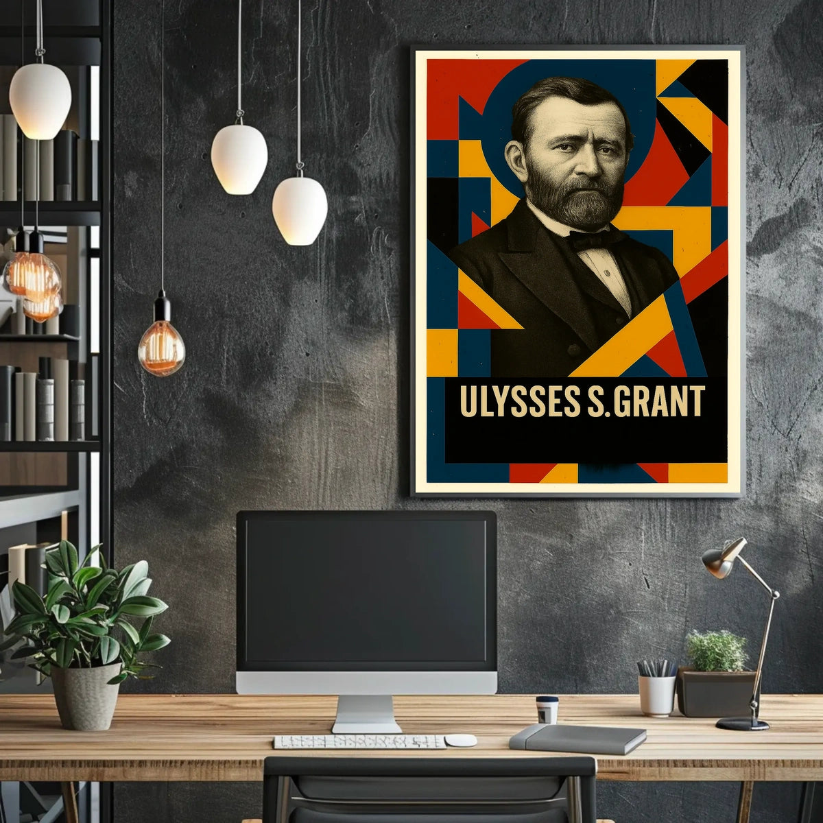 Ulysses S. Grant 18th President of the United States Abstract Pop Poster