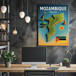 Discover Mozambique Poster PosterGoat