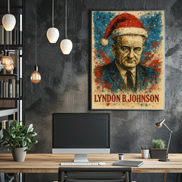 Lyndon B. Johnson 36th President of the United States Christmas SeriesPoster