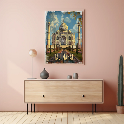 Taj Mahal India Monument Travel Poster