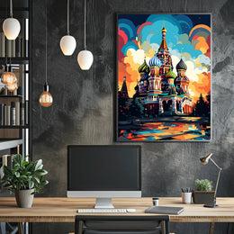 Vibrant St. BasilS Cathedral Poster