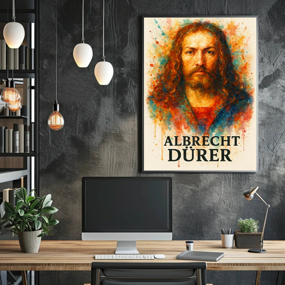 Albrecht Dürer Renaissance Watercolor Portrait Art Poster