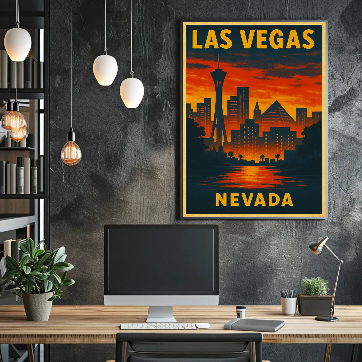 Las Vegas Skyline Sunset Wanderlust Photography Poster