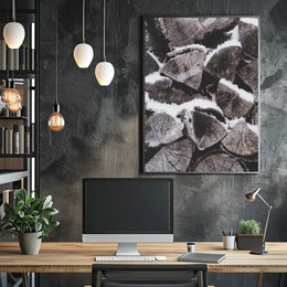 Rustic Winter Serenity Photorealistic Abstract or Artistic Poster