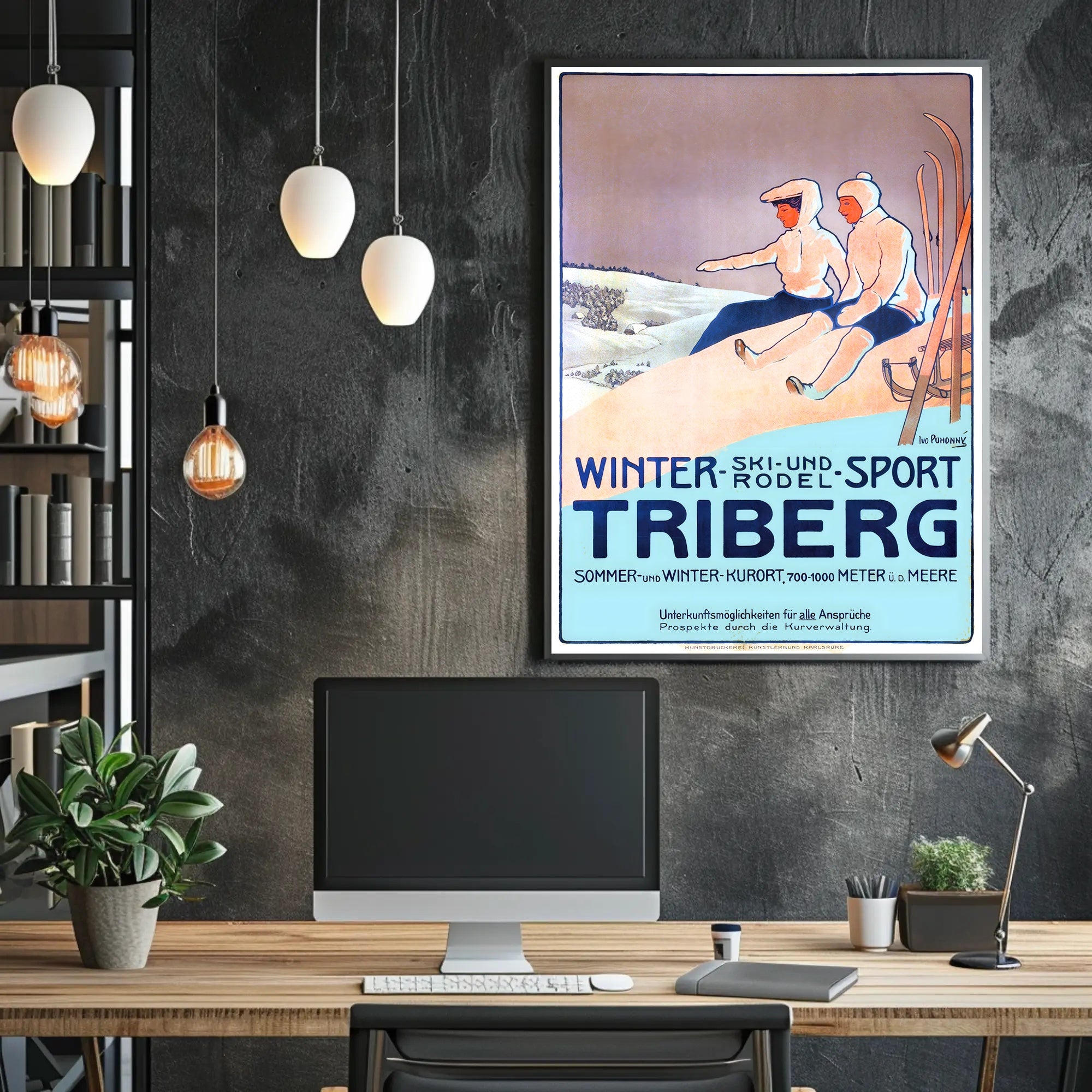 Winter Sports in Triberg Poster PosterGoat