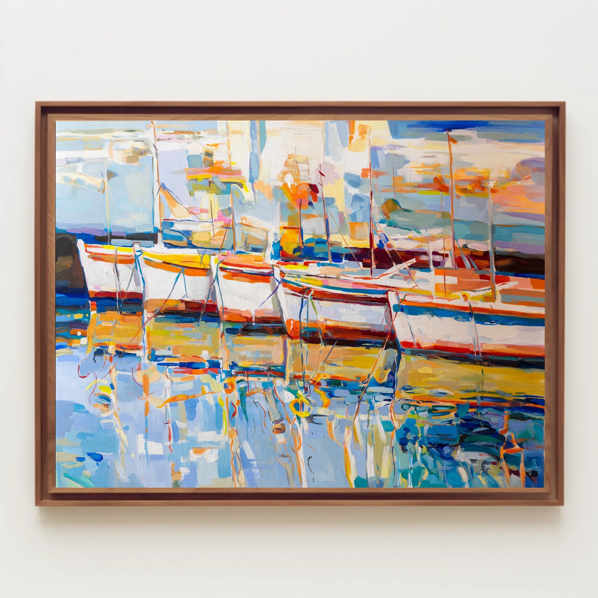 Vibrant Harbor Reflections Poster
