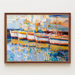 Vibrant Harbor Reflections Poster