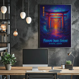 Fushimi Inari Shrine Kyoto Japan Torii Poster