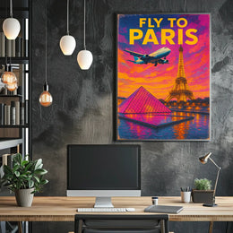 Fly To Paris Poster