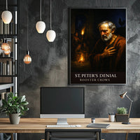 St. Peter’s Denial Rooster Crows Poster PosterGoat