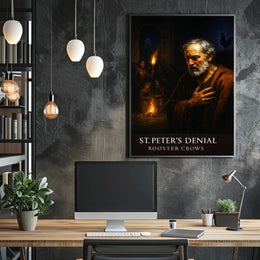 St. Peter’s Denial Rooster Crows Poster PosterGoat