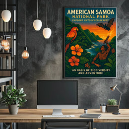 American Samoa Adventure National Park Poster