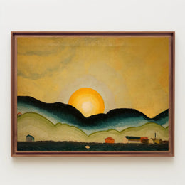 Sunrise Over Hills Poster