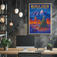 Boulder Rocky Mountain Sparkle Poster