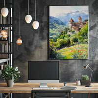 Liechtenstein Vaduz Castle Hilltop View Poster