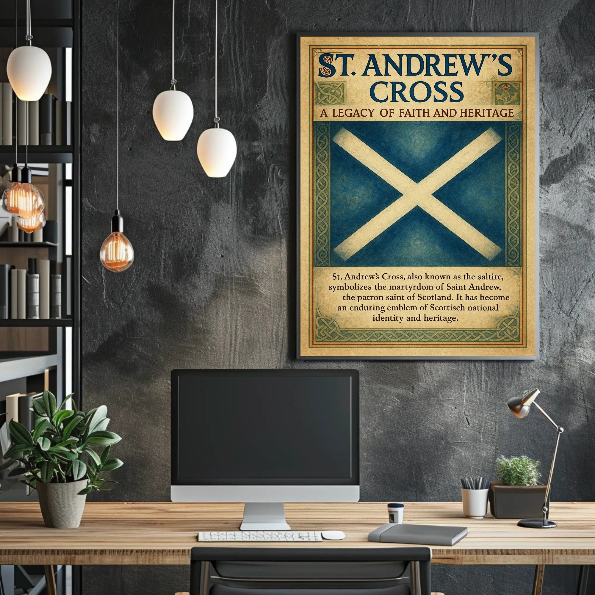 St. Andrew's Cross A Legacy of Faith and Heritage Poster PosterGoat