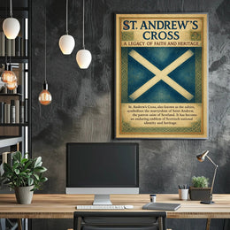 St. Andrew's Cross A Legacy of Faith and Heritage Poster PosterGoat