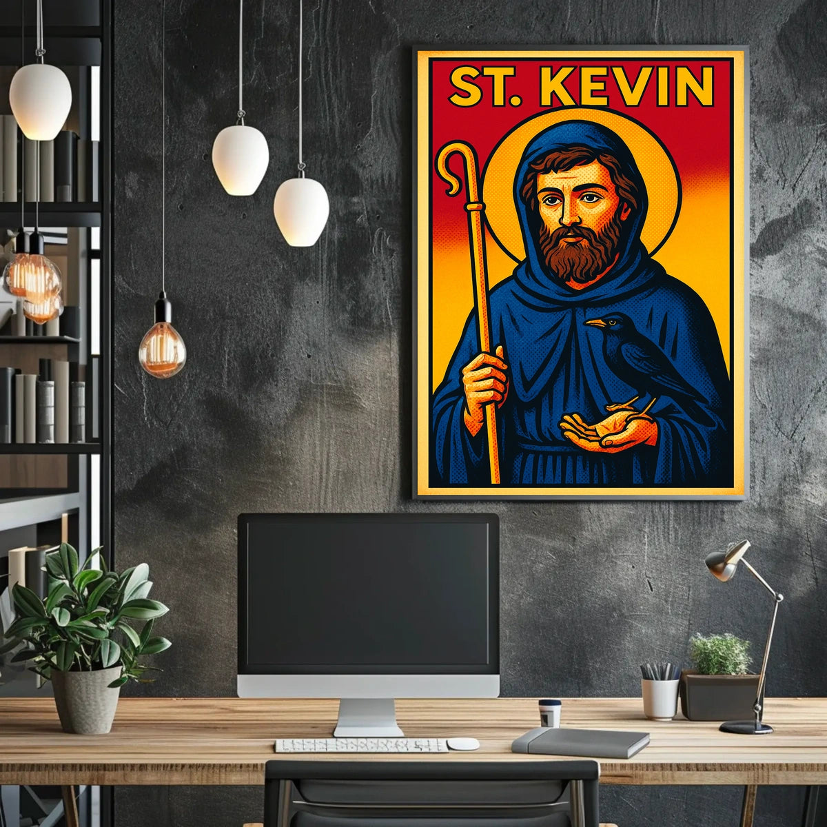 St. Kevin Iconography Poster