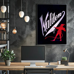 Devilish Vintage Mischief: Walden Theatrical Cultural Poster