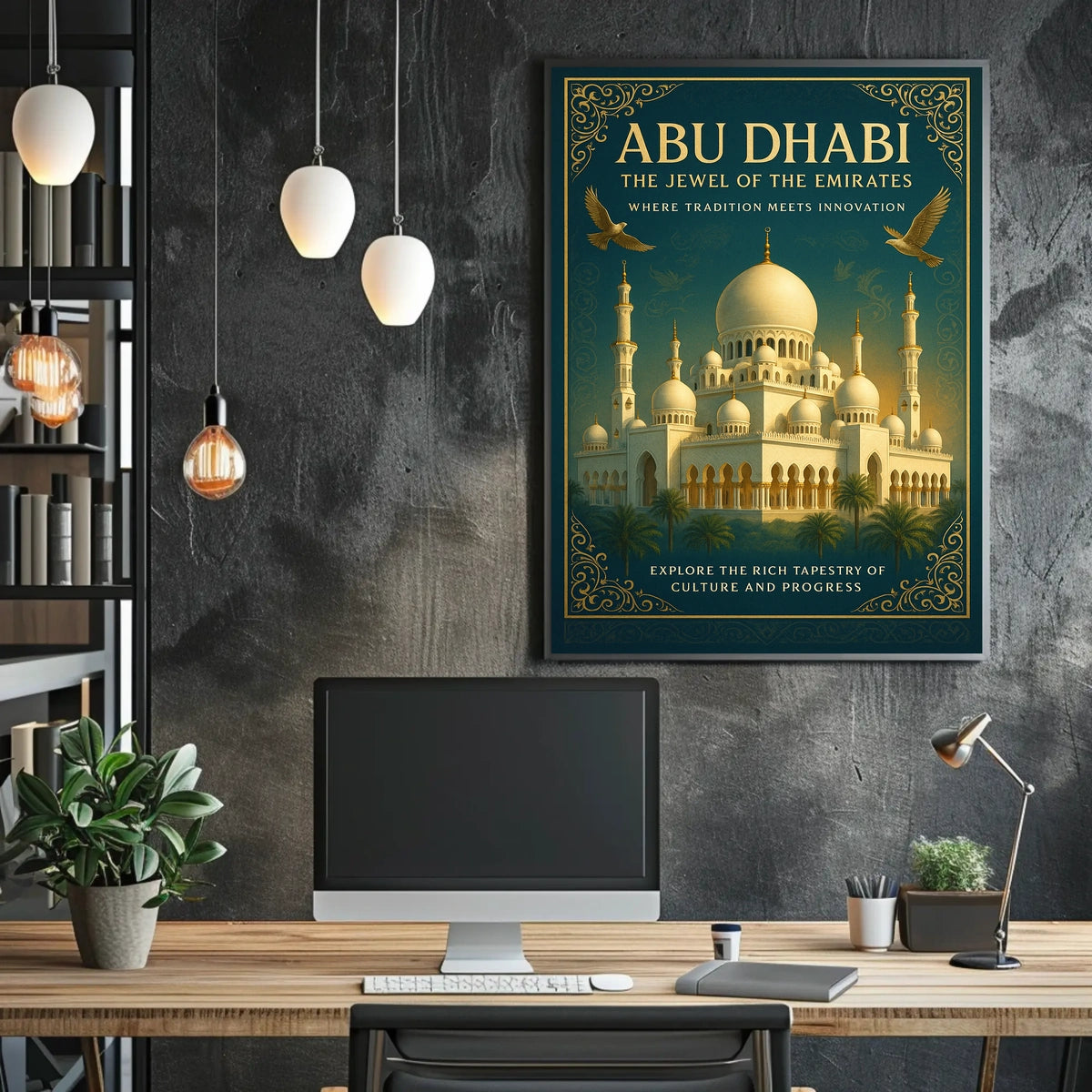 Abu Dhabi Jewel of the Emirates Travel Poster