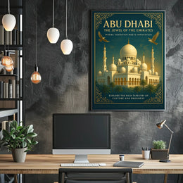 Abu Dhabi Jewel of the Emirates Travel Poster