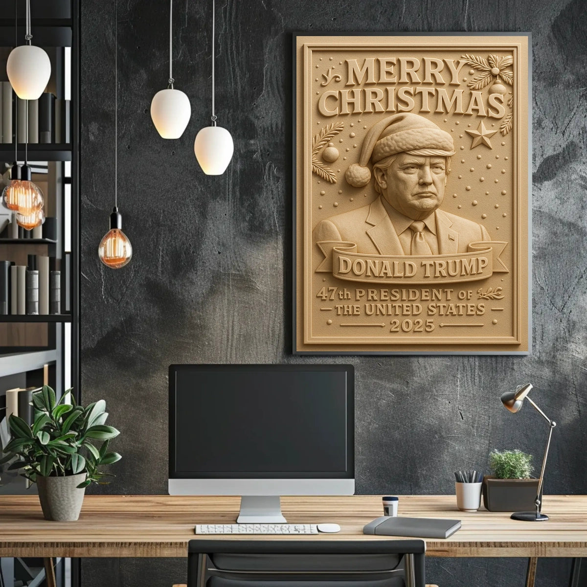 Santa Claus Christmas Cheer Festive Art Poster