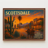 Scottsdale Desert Charm Travel Poster Print