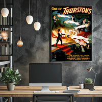 Thurston's Astounding Mysteries Vintage Illusion Cultural Poster