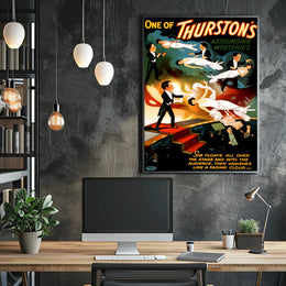 Thurston's Astounding Mysteries Vintage Illusion Cultural Poster