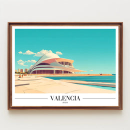 Valencia Modern Architecture Urban Cityscape Poster