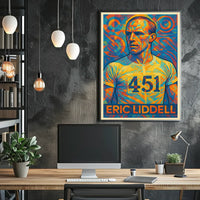 Eric Liddell 451 Geometric Portrait Art Poster