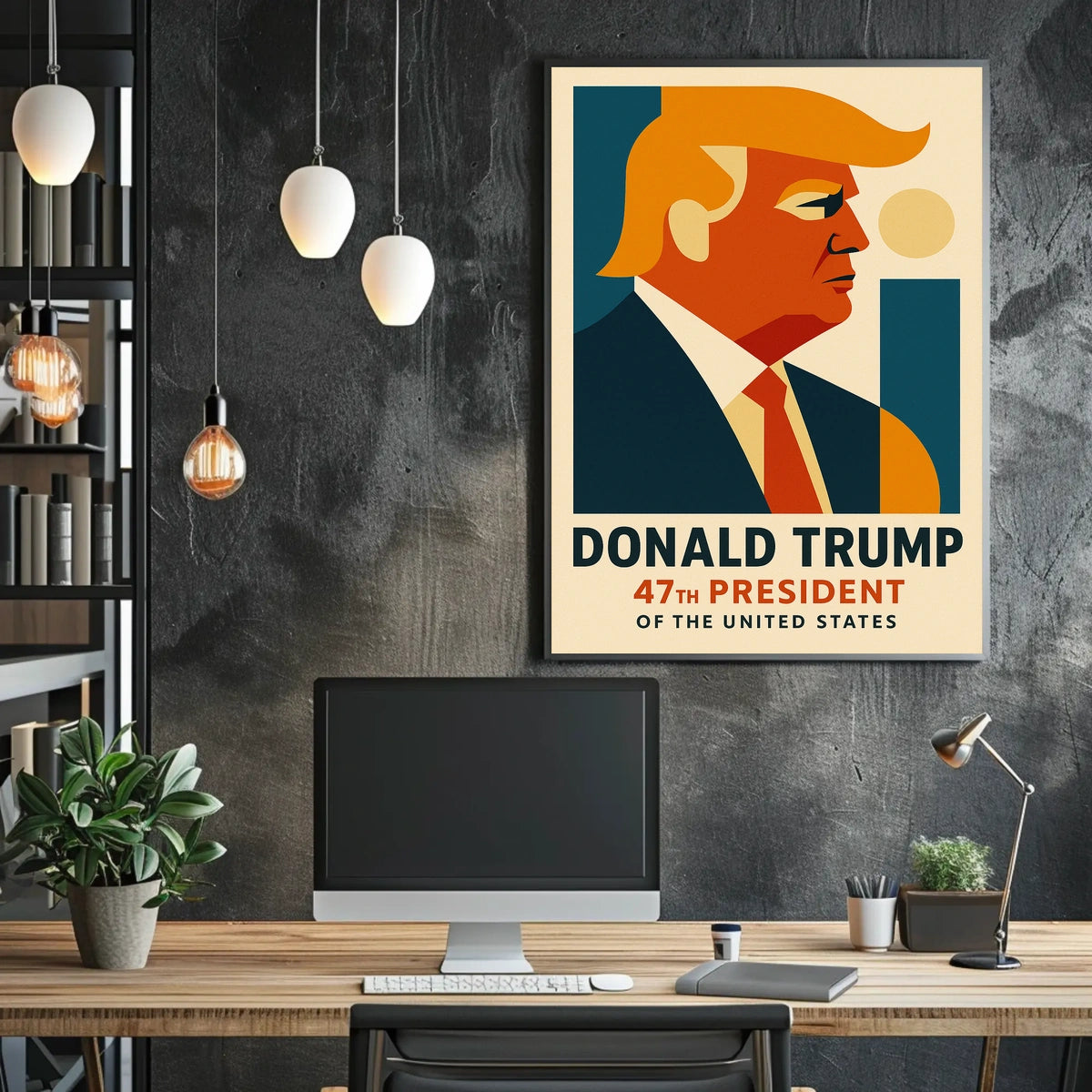 Donald Trump Visionary in Abstract Poster