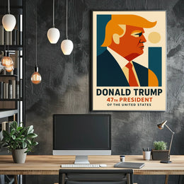 Donald Trump Visionary in Abstract Poster