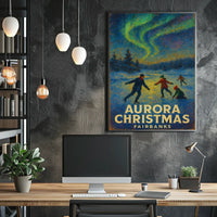 Aurora Christmas in Fairbanks Poster