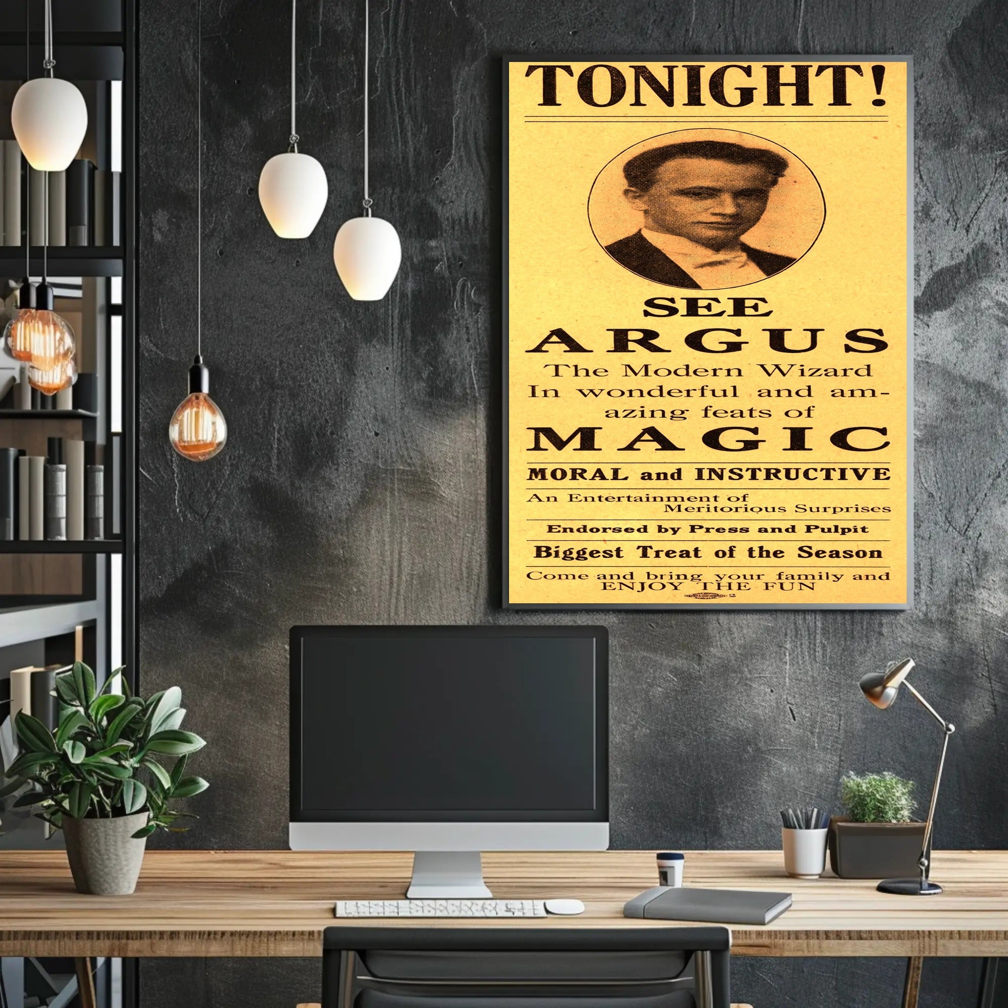 The Modern Wizard Magic Show Vintage Cultural Poster
