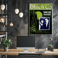 Magic and Mystery Gothic Castle Dragon Art Nouveau Poster