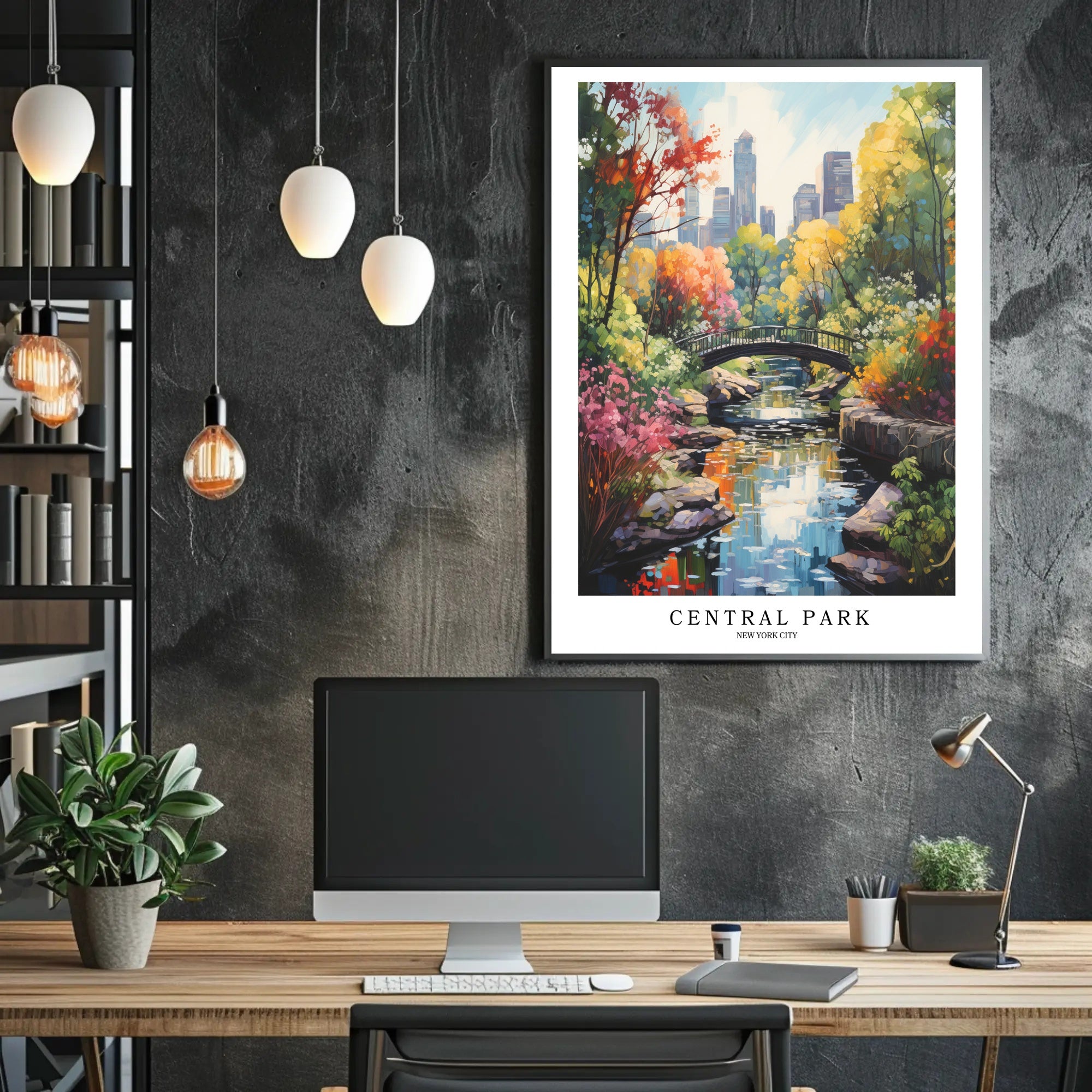 Central Park in Autumn, New York Cityscape Urban or Cityscape Poster PosterGoat