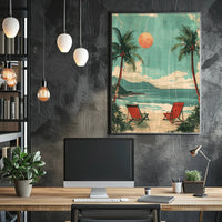 Panda's Watermelon Delight in Bamboo Forest Poster PosterGoat