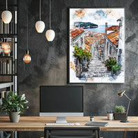 Croatia Dubrovnik Old Town and City Walls Poster