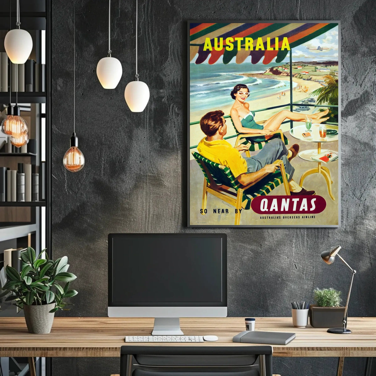 Discover Australia With Qantas Poster