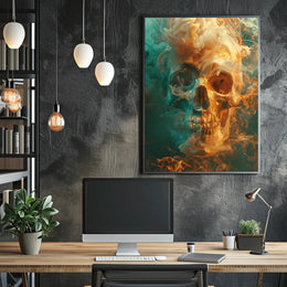 Ethereal Skull in Smoke Poster PosterGoat